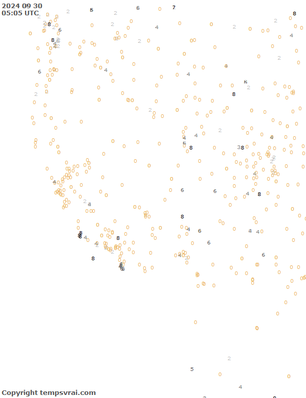 Aktuelle Messwerte für USA-West