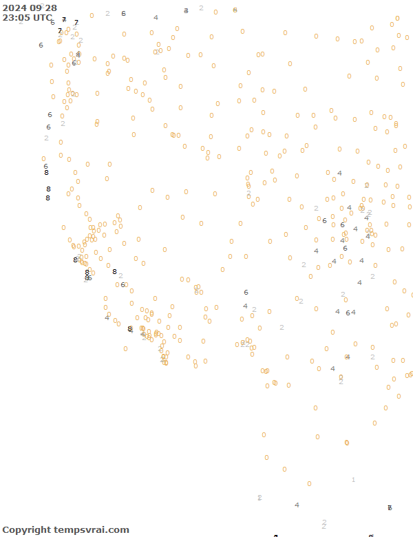 Aktuelle Messwerte für USA-West