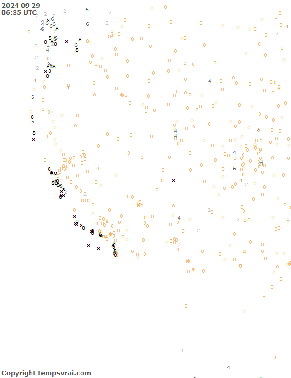 Aktuelle Messwerte für USA-West