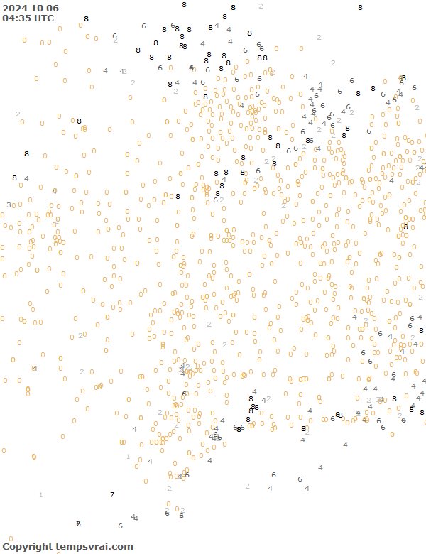 Aktuelle Messwerte für USA-Mitte