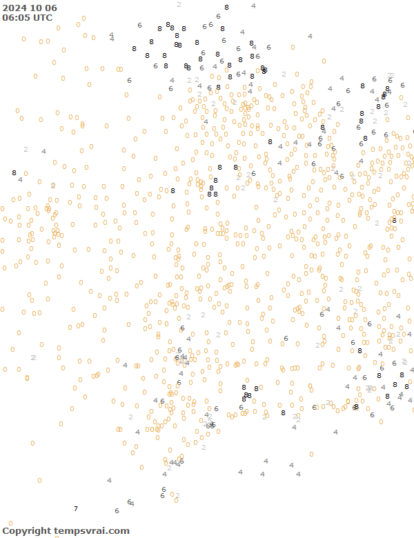 Aktuelle Messwerte für USA-Mitte