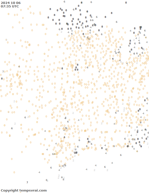 Aktuelle Messwerte für USA-Mitte