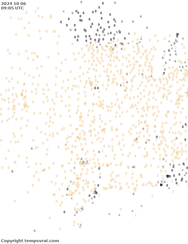 Aktuelle Messwerte für USA-Mitte