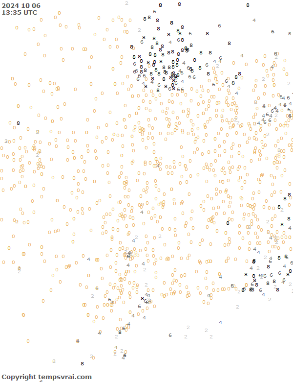 Aktuelle Messwerte für USA-Mitte