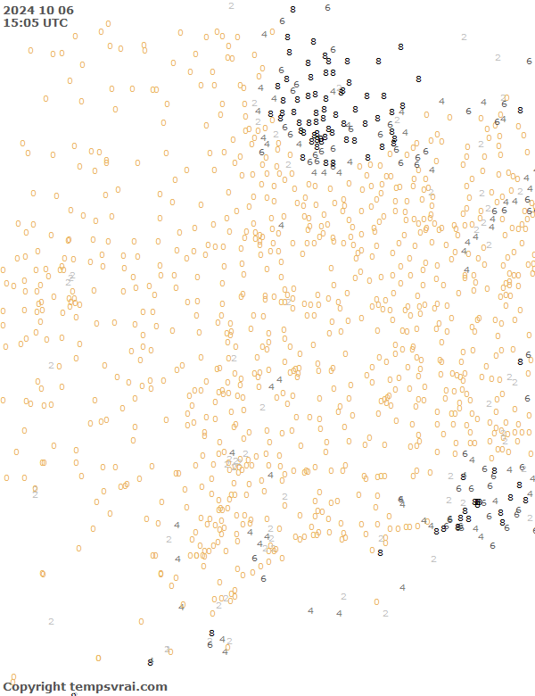 Aktuelle Messwerte für USA-Mitte