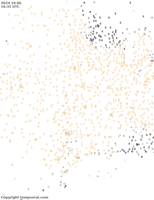 Aktuelle Messwerte für USA-Mitte