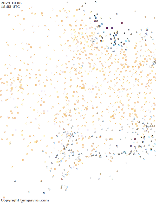 Aktuelle Messwerte für USA-Mitte