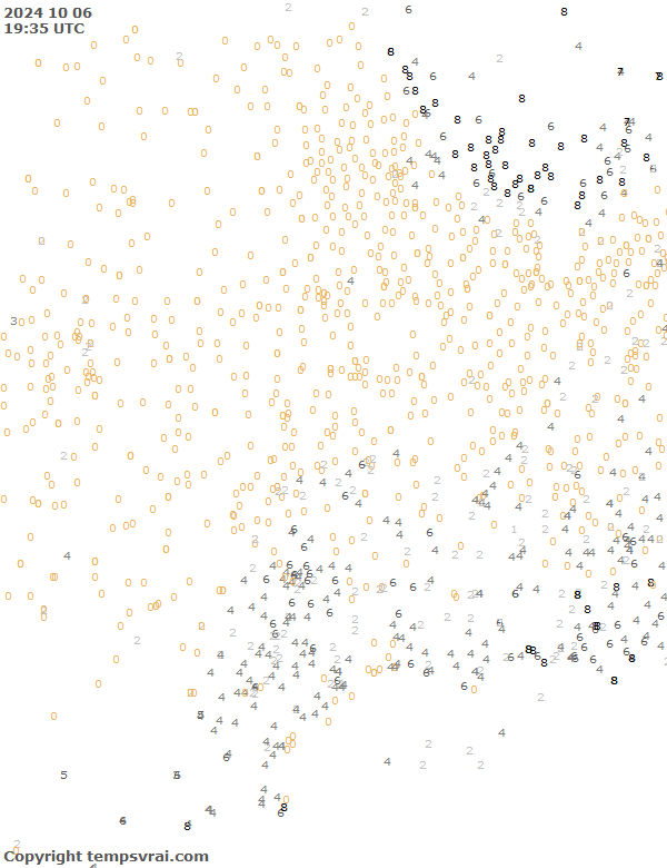 Aktuelle Messwerte für USA-Mitte