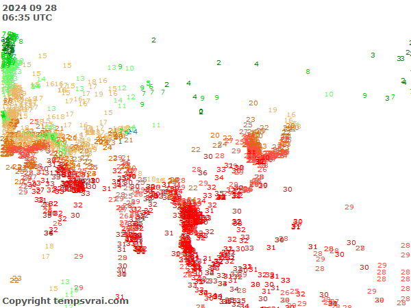 Aktuelle Messwerte für Asien