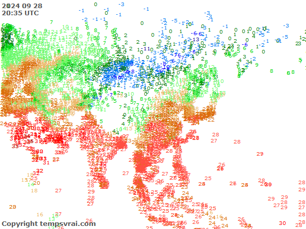 Aktuelle Messwerte für Asien