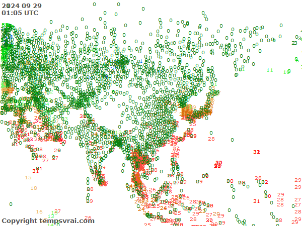 Aktuelle Messwerte für Asien