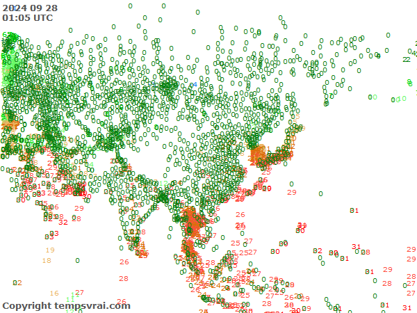 Aktuelle Messwerte für Asien