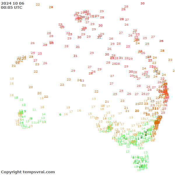 Aktuelle Messwerte für Australien