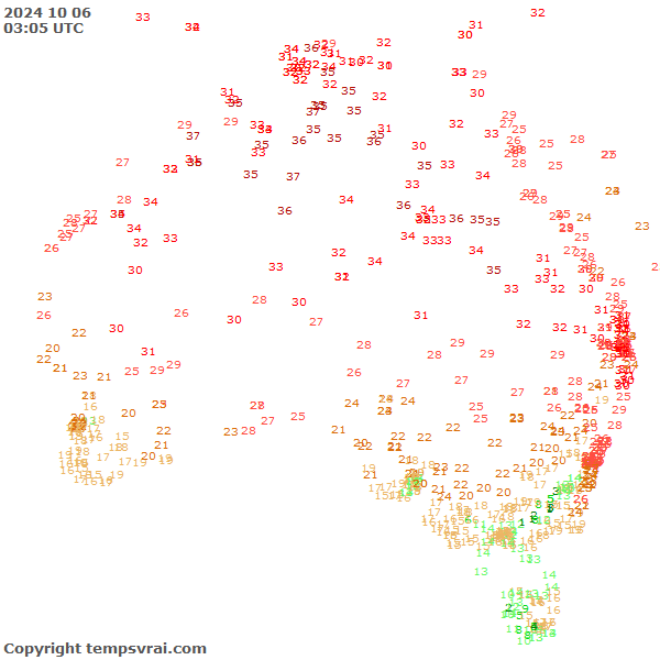 Aktuelle Messwerte für Australien