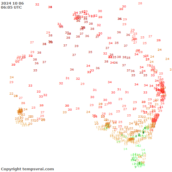 Aktuelle Messwerte für Australien