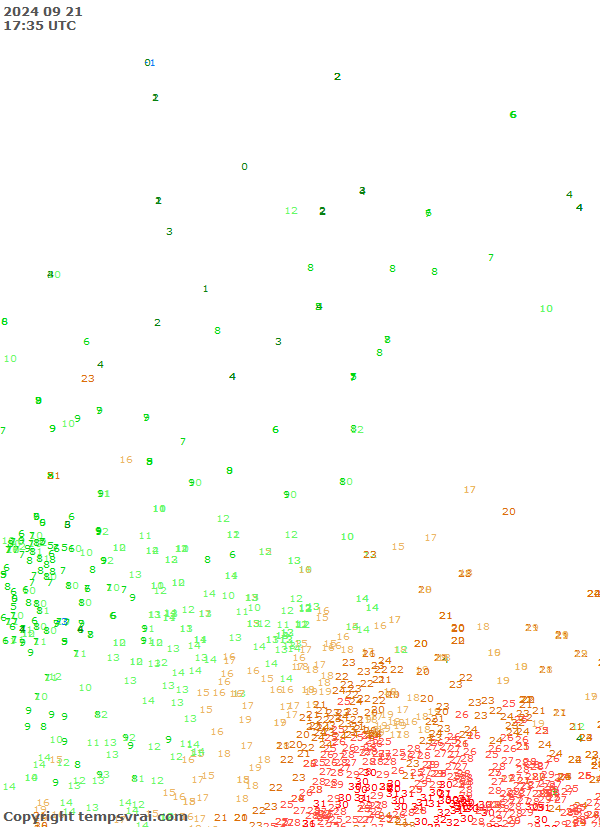 Observations for Canada Central