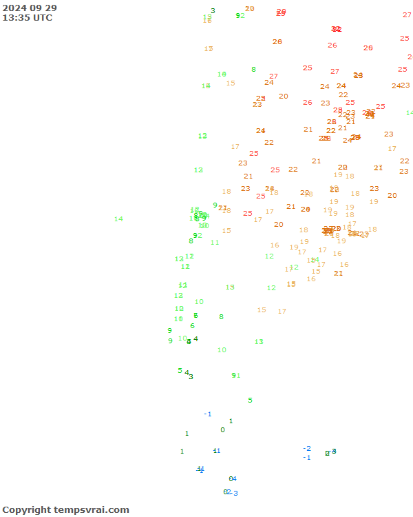 Aktuelle Messwerte für Chile