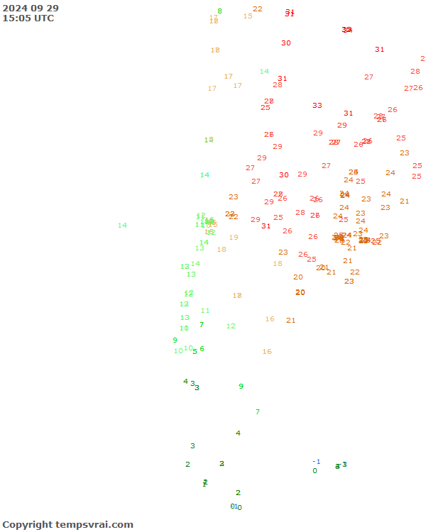 Aktuelle Messwerte für Chile