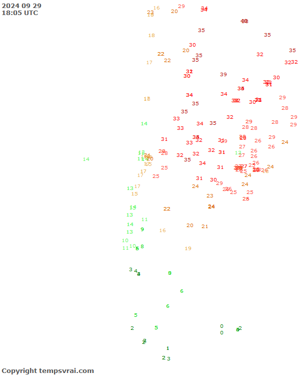 Aktuelle Messwerte für Chile