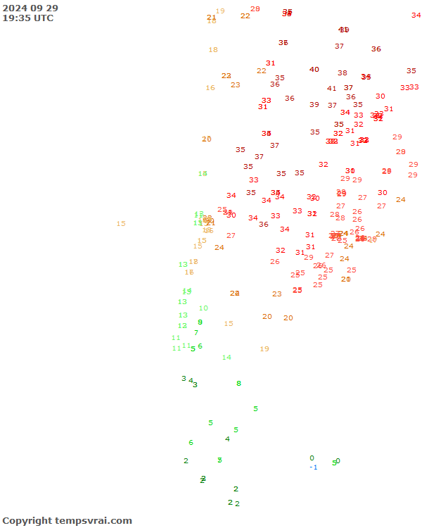 Aktuelle Messwerte für Chile