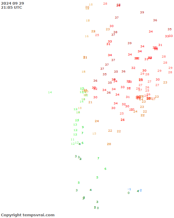 Aktuelle Messwerte für Chile