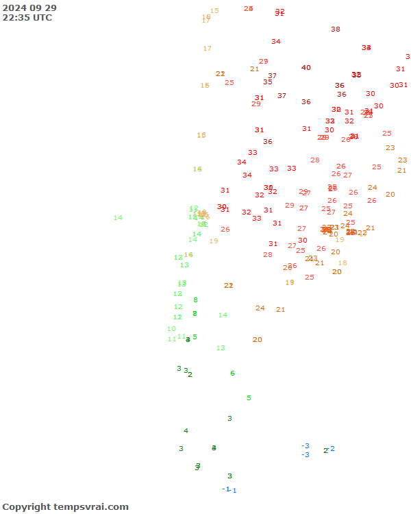 Aktuelle Messwerte für Chile