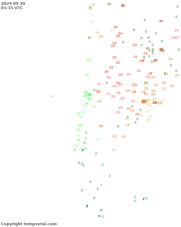 Aktuelle Messwerte für Chile