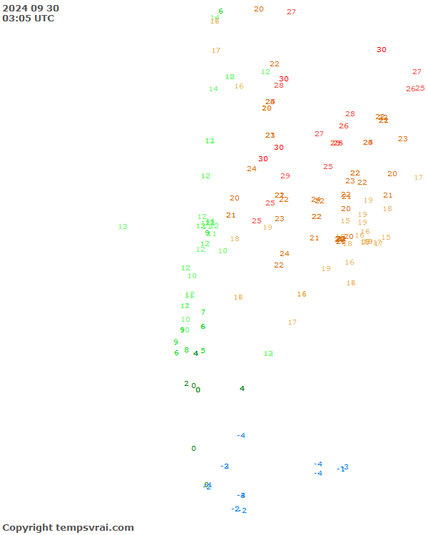 Aktuelle Messwerte für Chile