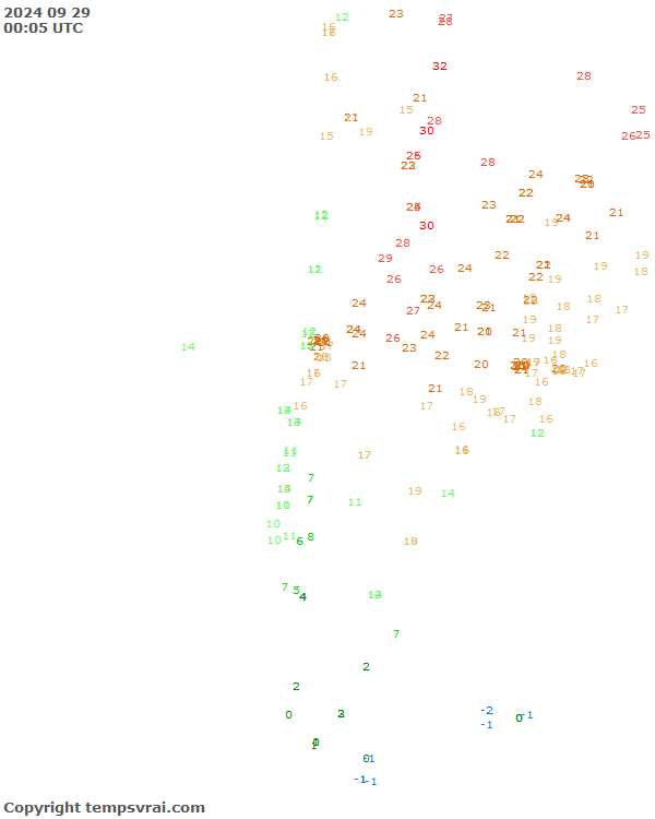 Aktuelle Messwerte für Chile