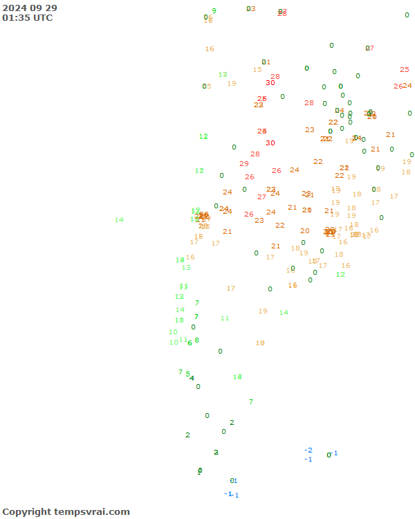 Aktuelle Messwerte für Chile