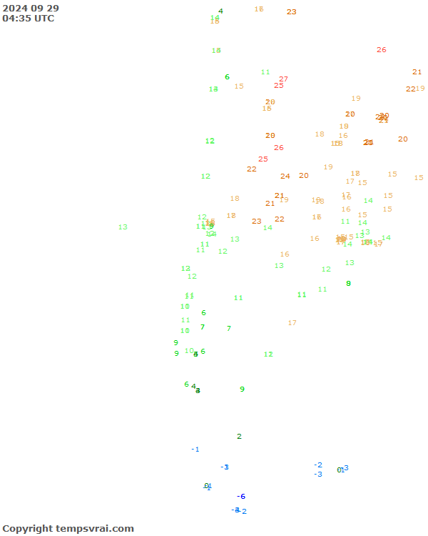 Aktuelle Messwerte für Chile