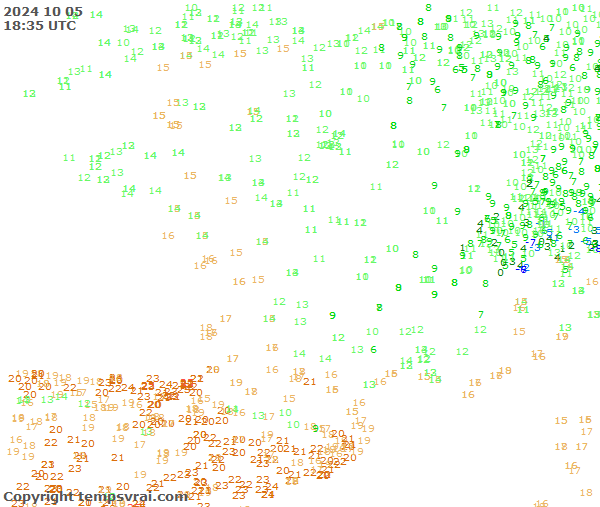 Aktuelle Messwerte für Frankreich