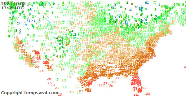 Aktuelle Messwerte für USA