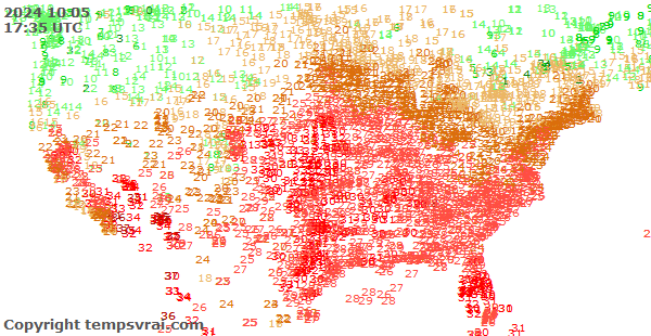 Aktuelle Messwerte für USA