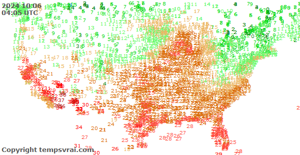 Aktuelle Messwerte für USA