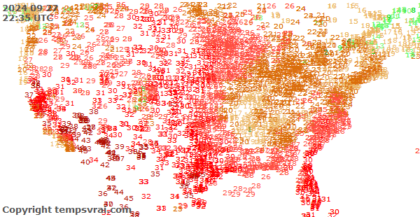 Aktuelle Messwerte für USA