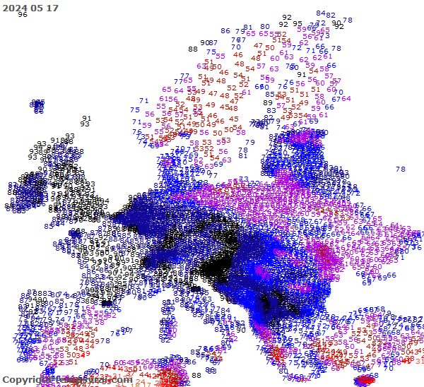 Aktuelle Vorhersage für Europa